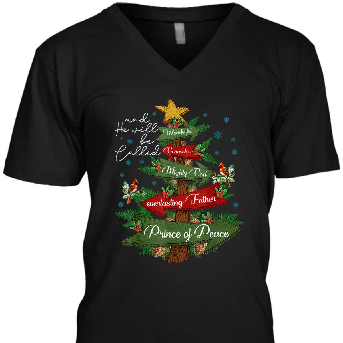 Christian Christmas He Will Be Called Wonderful Counselor Prince Of Peace T-Shirt Christian Christmas He Will Be Called Wonderful Counselor Prince Of Peace T-Shirt