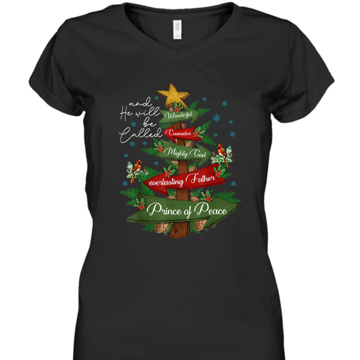Christian Christmas He Will Be Called Wonderful Counselor Prince Of Peace T-Shirt Christian Christmas He Will Be Called Wonderful Counselor Prince Of Peace T-Shirt