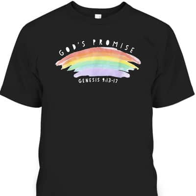 God&rsquo;s Covenant Genesis 9:13 Christian Rainbow Jesus Christ Bible Verse T-Shirt