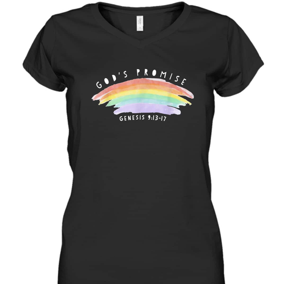 God&rsquo;s Covenant Genesis 9:13 Christian Rainbow Jesus Christ Bible Verse T-Shirt