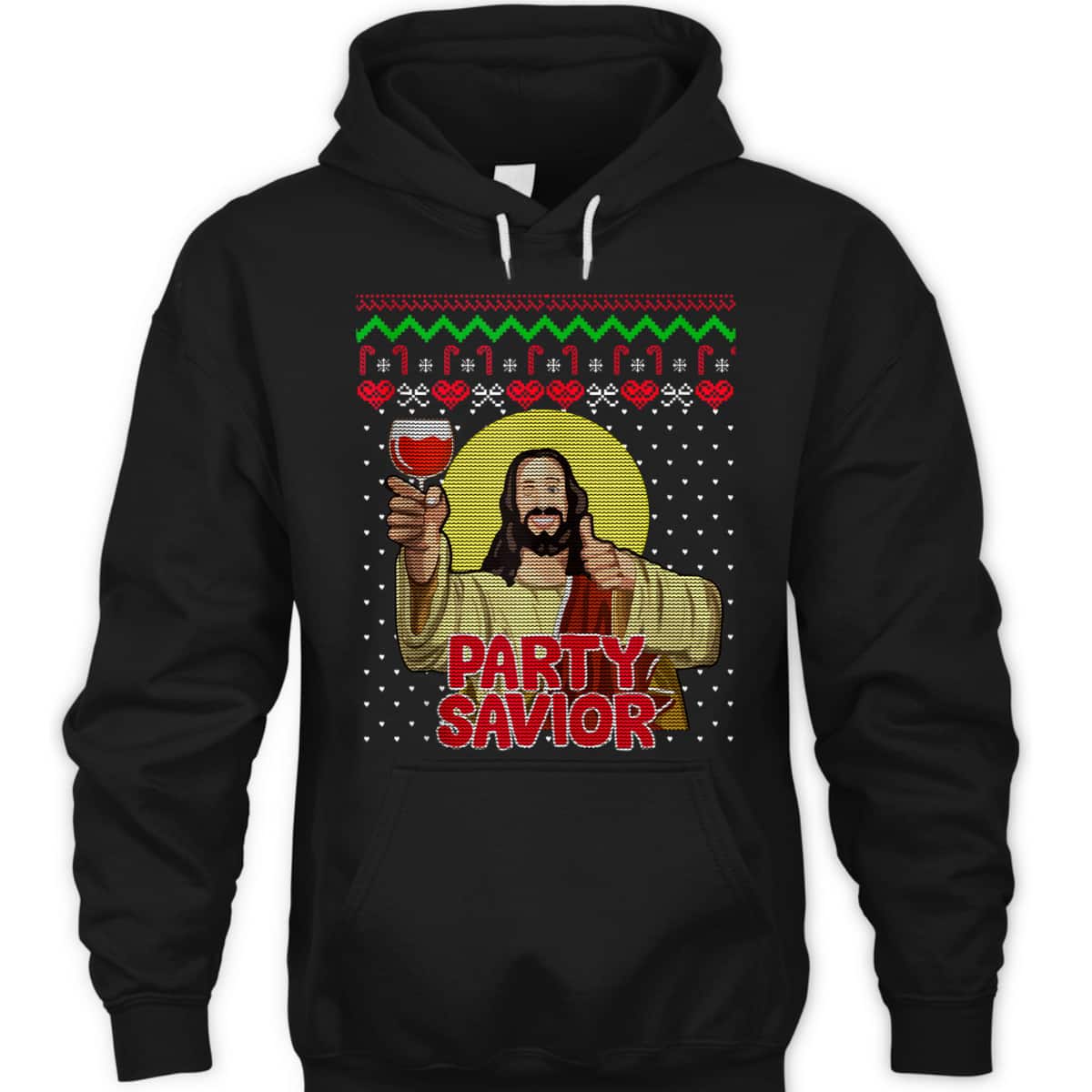 Party Savior Jesus Christ Santa Wine Christmas T-Shirt Party Savior Jesus Christ Santa Wine Christmas T-Shirt