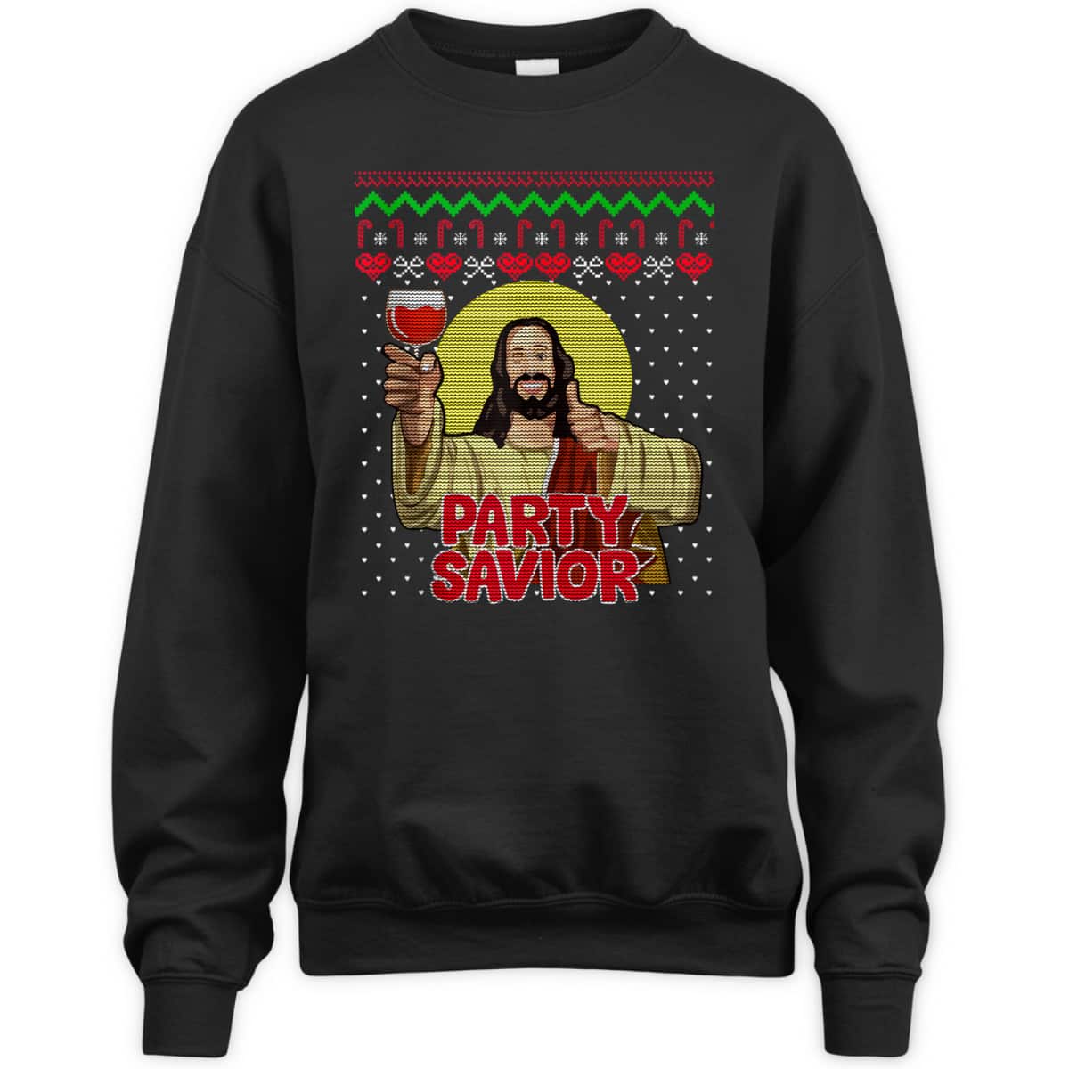 Party Savior Jesus Christ Santa Wine Christmas T-Shirt Party Savior Jesus Christ Santa Wine Christmas T-Shirt