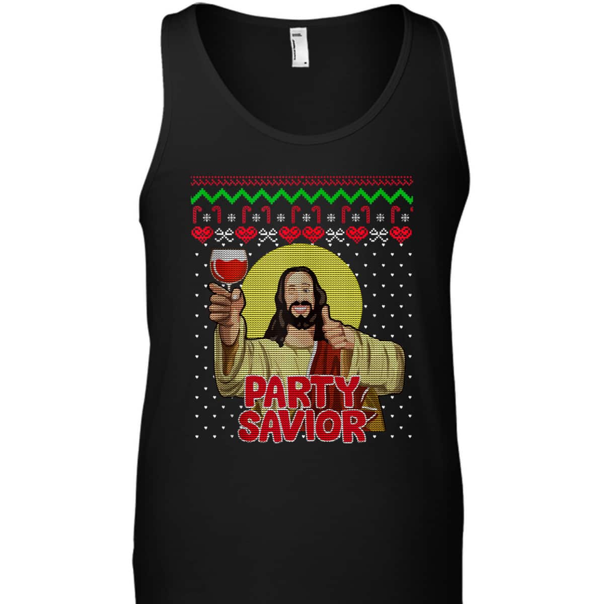 Party Savior Jesus Christ Santa Wine Christmas T-Shirt Party Savior Jesus Christ Santa Wine Christmas T-Shirt