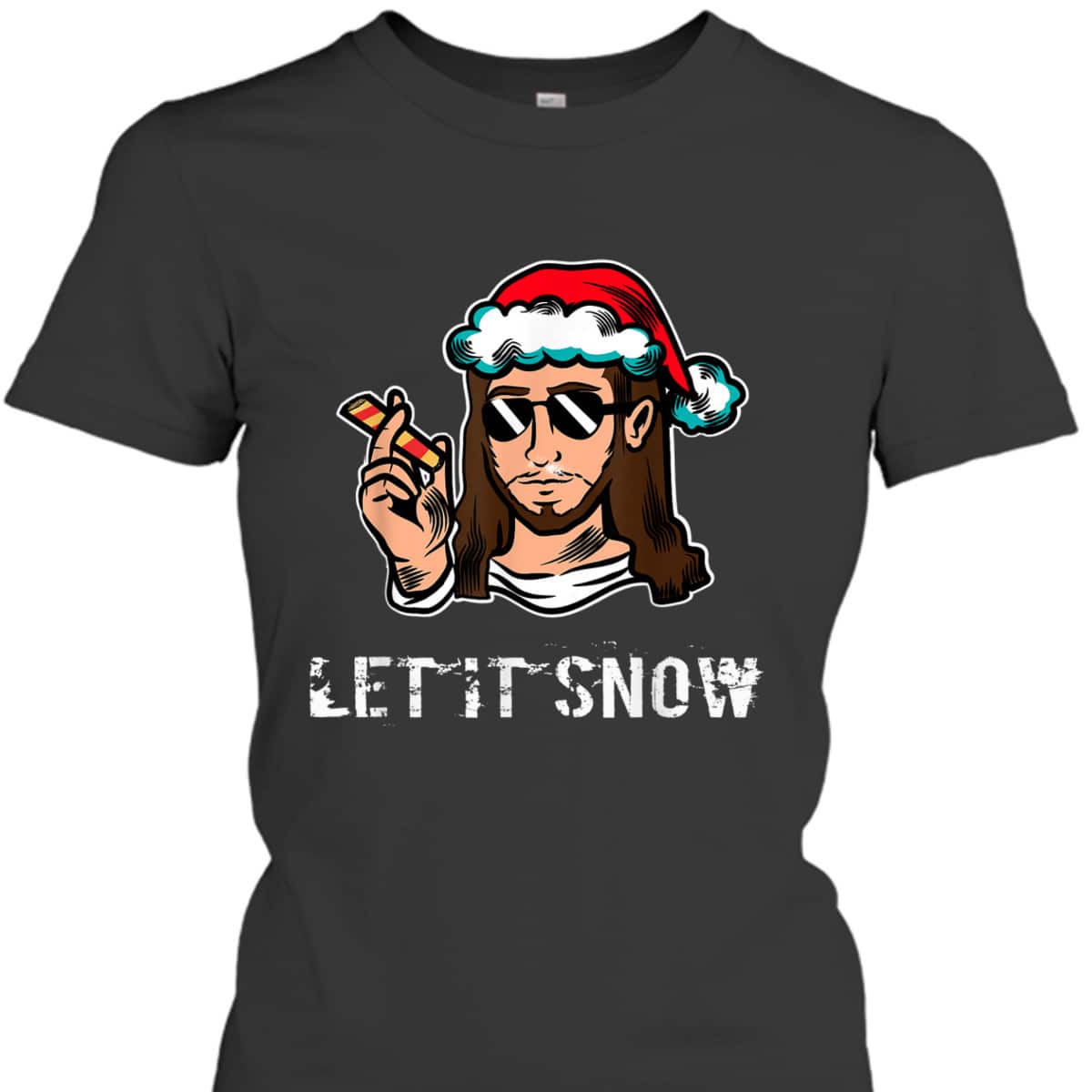Let It Snow Funny Jesus Christian Xmas T-Shirt Let It Snow Funny Jesus Christian Xmas T-Shirt