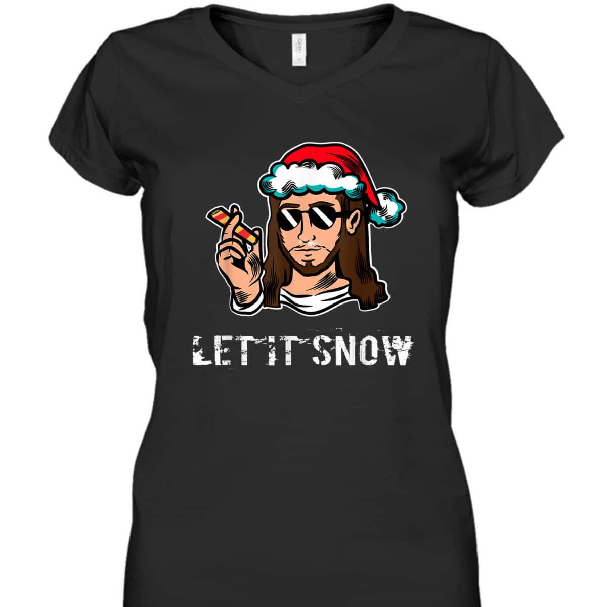 Let It Snow Funny Jesus Christian Xmas T-Shirt Let It Snow Funny Jesus Christian Xmas T-Shirt