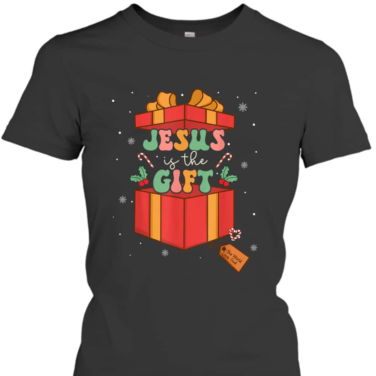Retro Groovy Christian Christmas Jesus Is The Gift Xmas T-Shirt Retro Groovy Christian Christmas Jesus Is The Gift Xmas T-Shirt