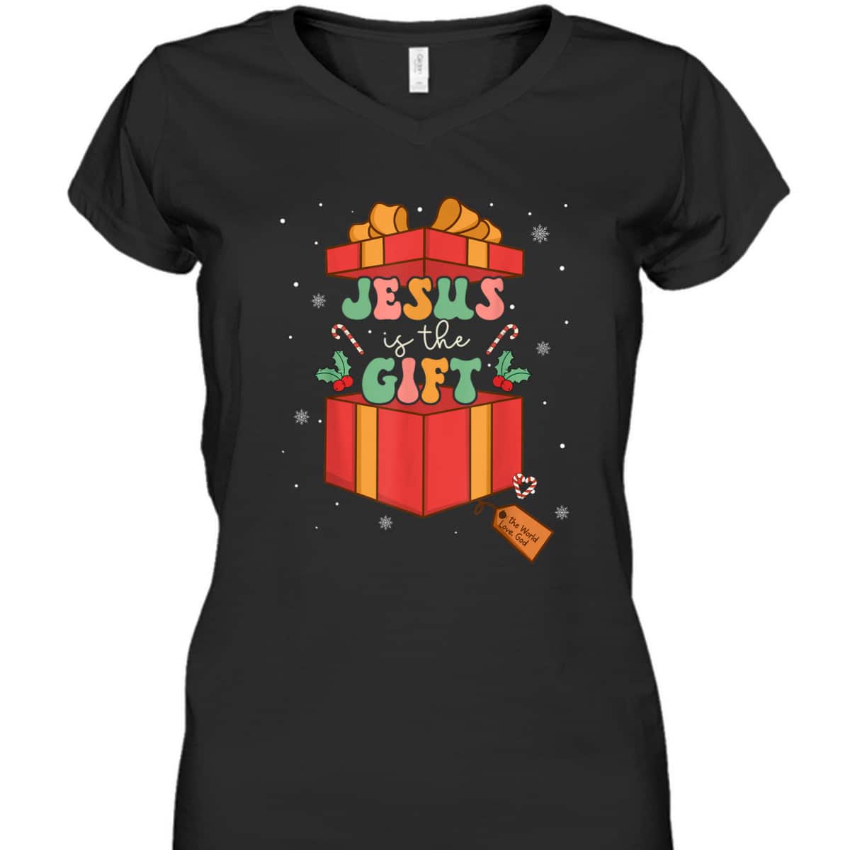 Retro Groovy Christian Christmas Jesus Is The Gift Xmas T-Shirt Retro Groovy Christian Christmas Jesus Is The Gift Xmas T-Shirt