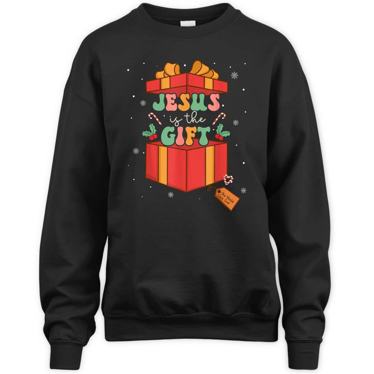 Retro Groovy Christian Christmas Jesus Is The Gift Xmas T-Shirt Retro Groovy Christian Christmas Jesus Is The Gift Xmas T-Shirt