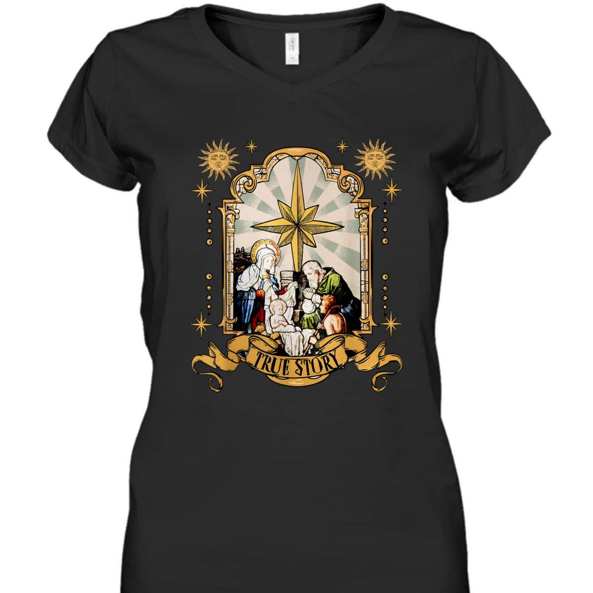 True Story Jesus Religious Nativity Christian Christmas Xmas T-Shirt True Story Jesus Religious Nativity Christian Christmas Xmas T-Shirt