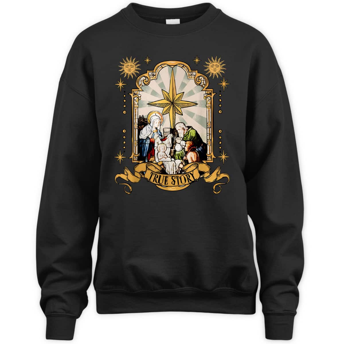 True Story Jesus Religious Nativity Christian Christmas Xmas T-Shirt True Story Jesus Religious Nativity Christian Christmas Xmas T-Shirt