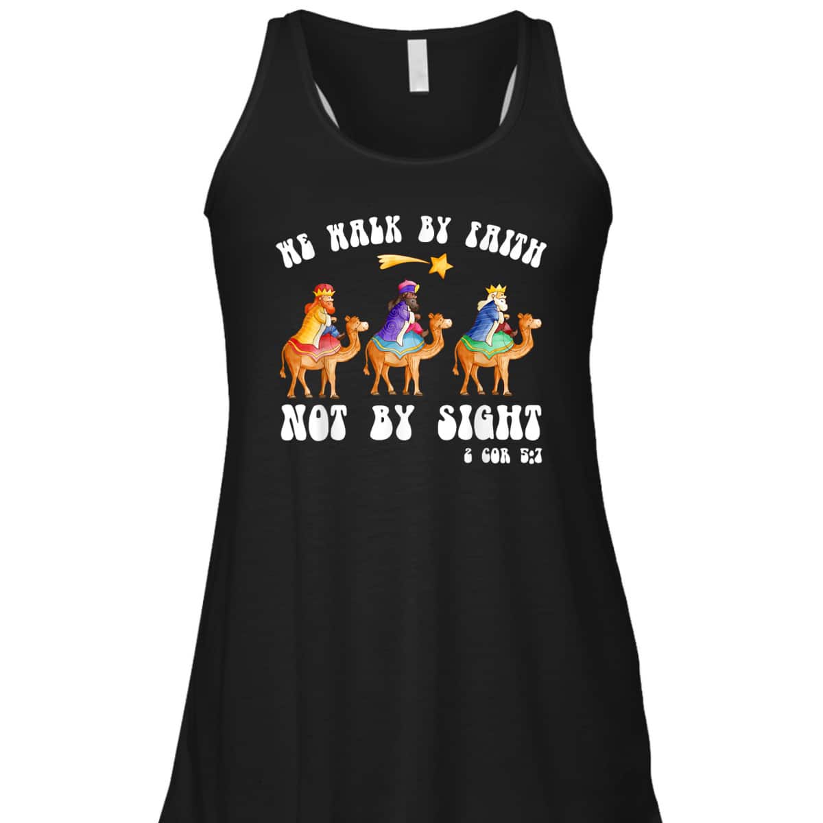 Christian Bible Christmas We Walk By Faith Not By Sight Bible Verse T-Shirt Christian Bible Christmas We Walk By Faith Not By Sight Bible Verse T-Shirt