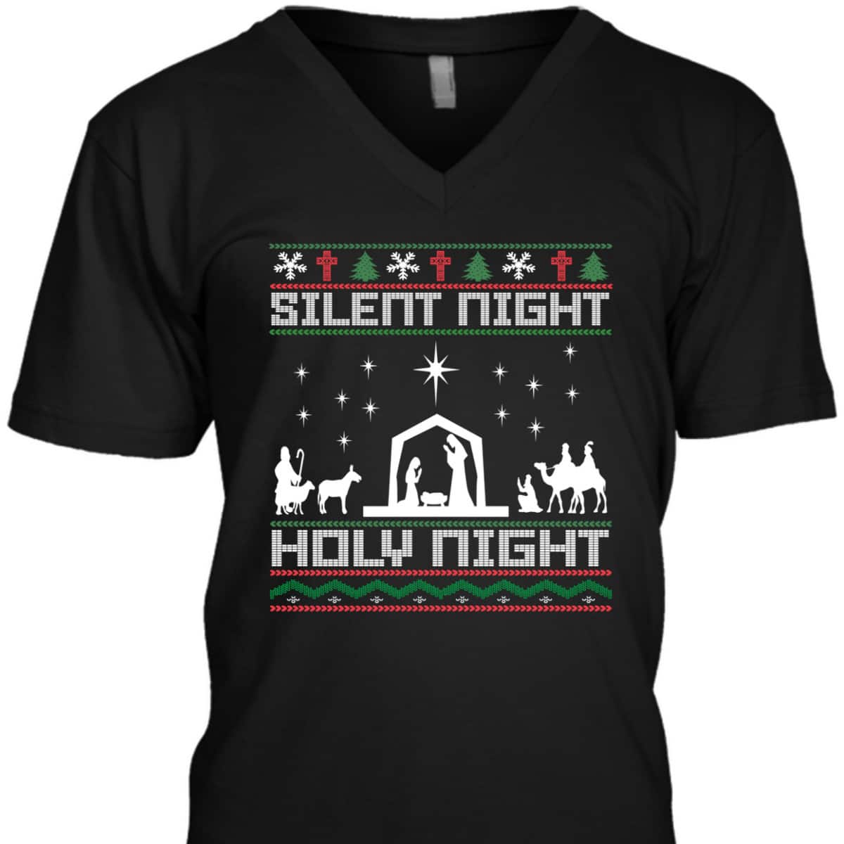 Christian Religious Christmas Xmas Silent Night Holy Night T-Shirt Christian Religious Christmas Xmas Silent Night Holy Night T-Shirt