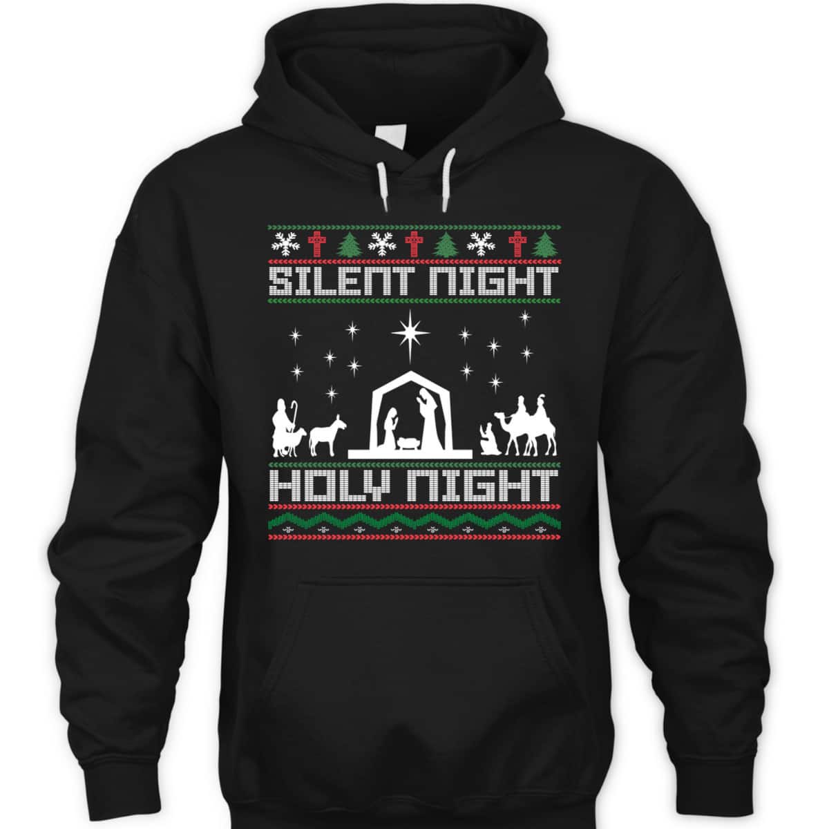 Christian Religious Christmas Xmas Silent Night Holy Night T-Shirt Christian Religious Christmas Xmas Silent Night Holy Night T-Shirt