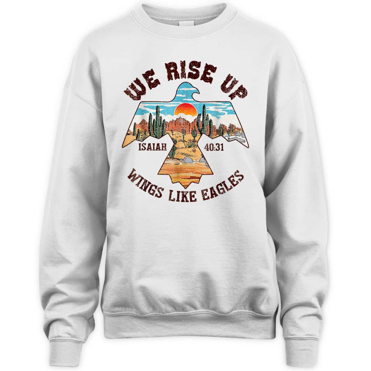Bible Verse We Rise Up Wings Like Eagles Faith Jesus T-Shirt