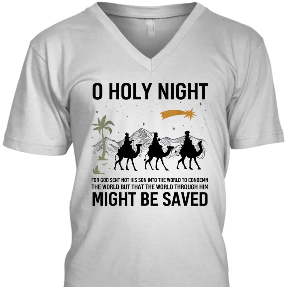 Christmas Christian Bible Verse Holy Night Nativity Jesus T-Shirt Christmas Christian Bible Verse Holy Night Nativity Jesus T-Shirt