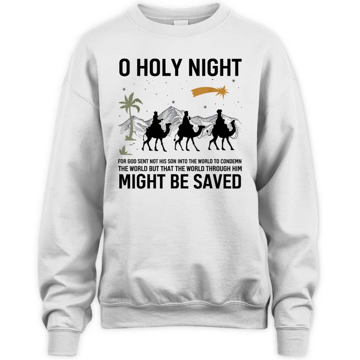 Christmas Christian Bible Verse Holy Night Nativity Jesus T-Shirt Christmas Christian Bible Verse Holy Night Nativity Jesus T-Shirt