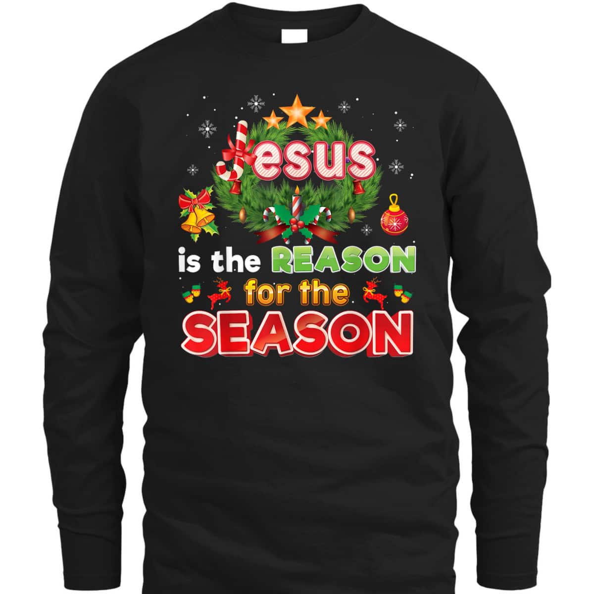 Christmas Christian Jesus Is The Reason For Season Merry T-Shirt Christmas Christian Jesus Is The Reason For Season Merry T-Shirt