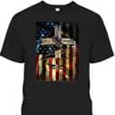Christian Patriotic US Flag Christianity Cross T-Shirt
