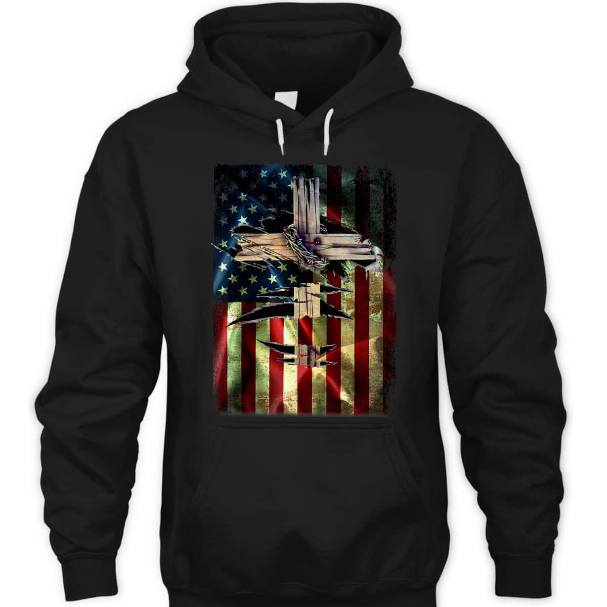 Christian Patriotic US Flag Christianity Cross T-Shirt Christian Patriotic US Flag Christianity Cross T-Shirt