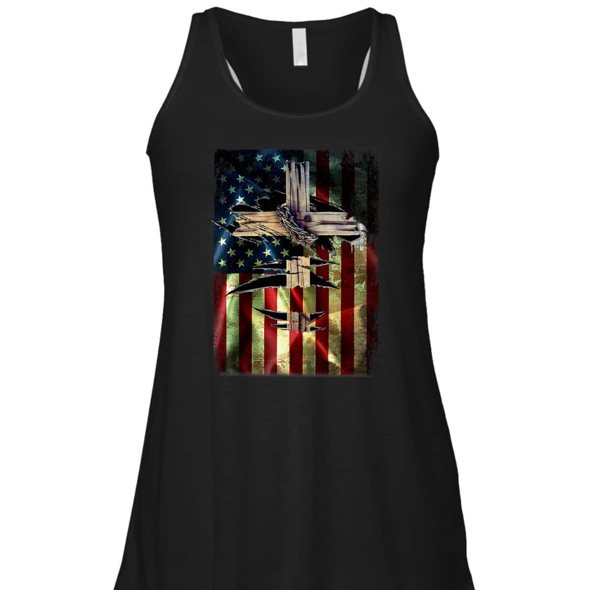 Christian Patriotic US Flag Christianity Cross T-Shirt Christian Patriotic US Flag Christianity Cross T-Shirt