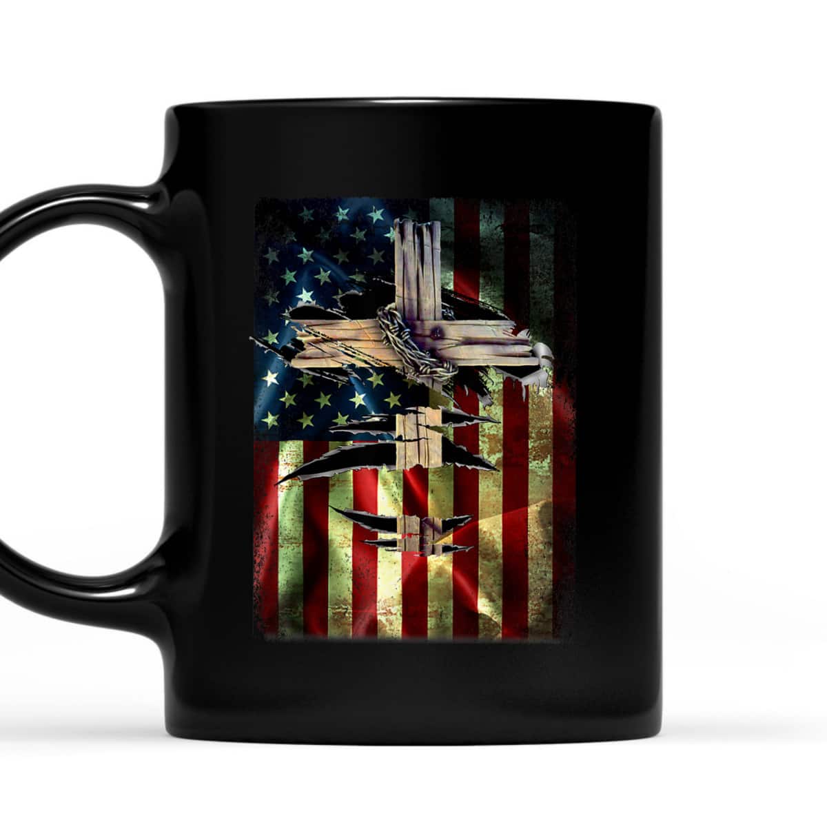 Christian Patriotic US Flag Christianity Cross T-Shirt Christian Patriotic US Flag Christianity Cross T-Shirt