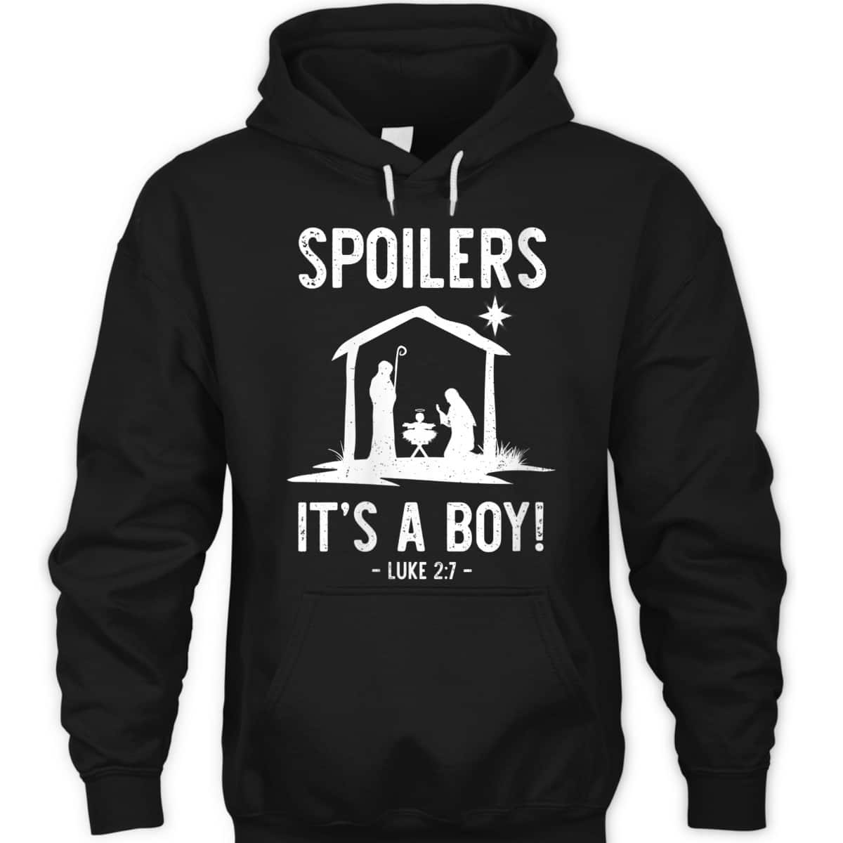Bible Verse Christmas Spoilers It's A Boy Jesus Birth Christian T-Shirt Bible Verse Christmas Spoilers It's A Boy Jesus Birth Christian T-Shirt