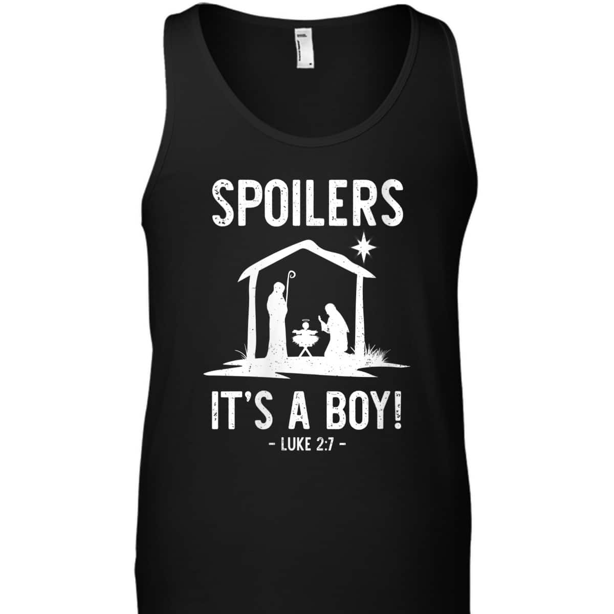 Bible Verse Christmas Spoilers It's A Boy Jesus Birth Christian T-Shirt Bible Verse Christmas Spoilers It's A Boy Jesus Birth Christian T-Shirt