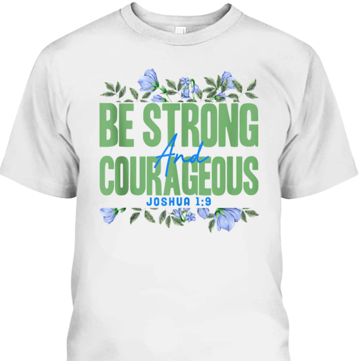 Christian Bible Verse Joshua 19 Flower Butterfly T-Shirt Christian Bible Verse Joshua 19 Flower Butterfly T-Shirt