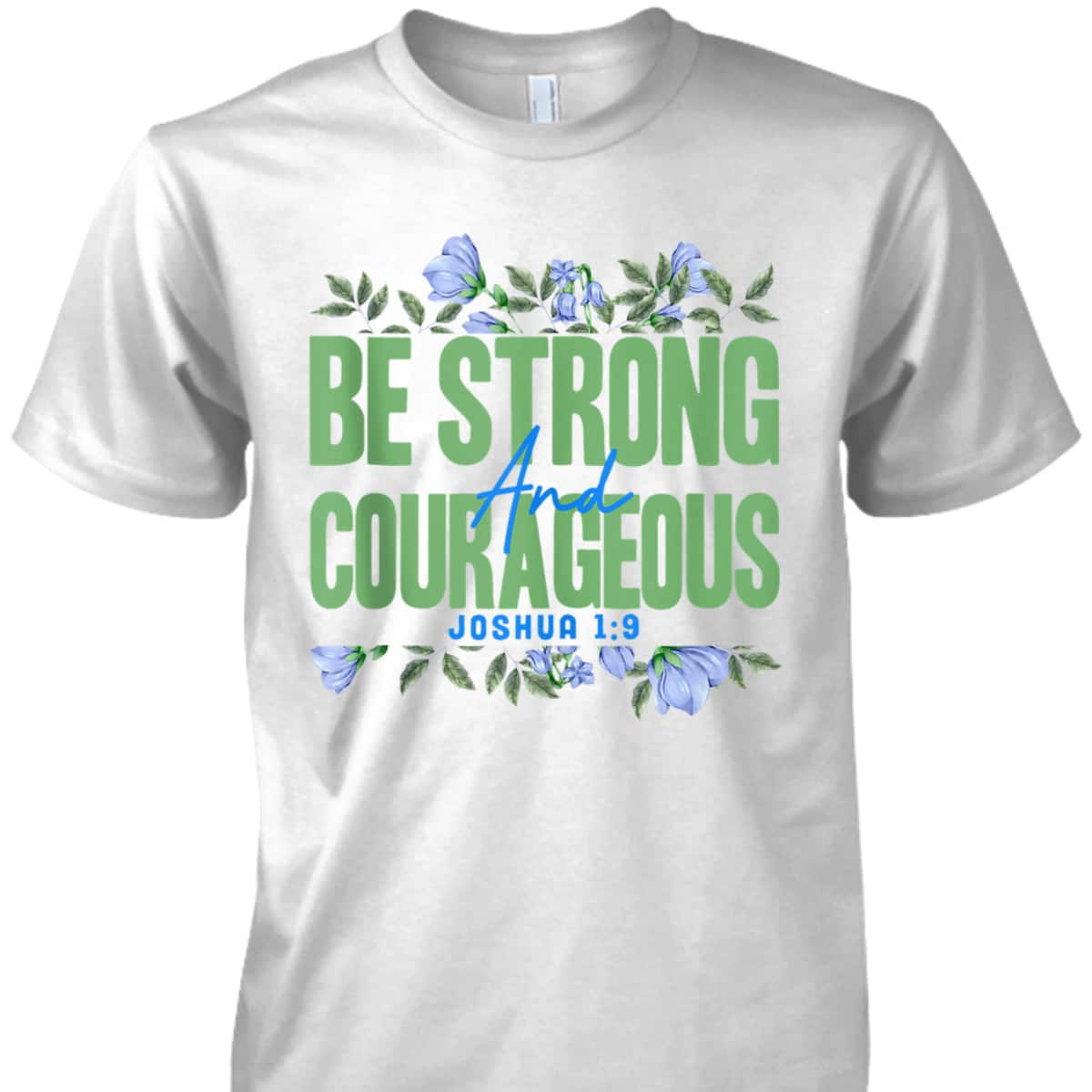 Christian Bible Verse Joshua 19 Flower Butterfly T-Shirt Christian Bible Verse Joshua 19 Flower Butterfly T-Shirt