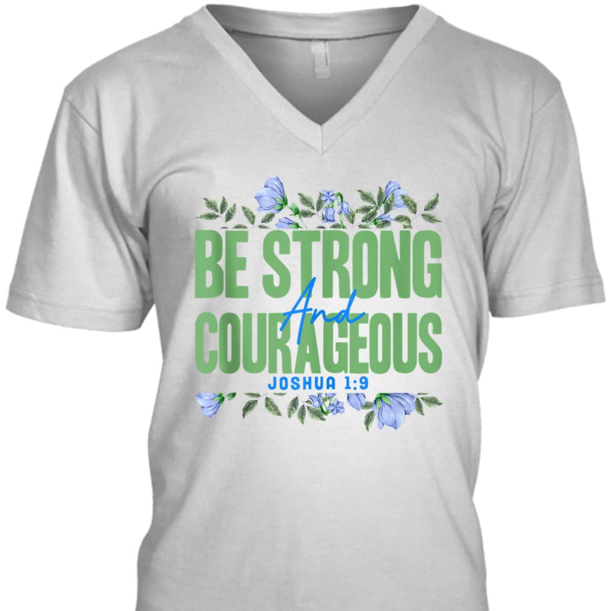 Christian Bible Verse Joshua 19 Flower Butterfly T-Shirt