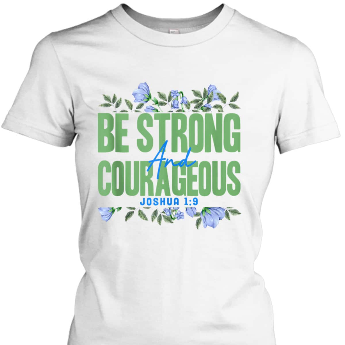 Christian Bible Verse Joshua 19 Flower Butterfly T-Shirt Christian Bible Verse Joshua 19 Flower Butterfly T-Shirt