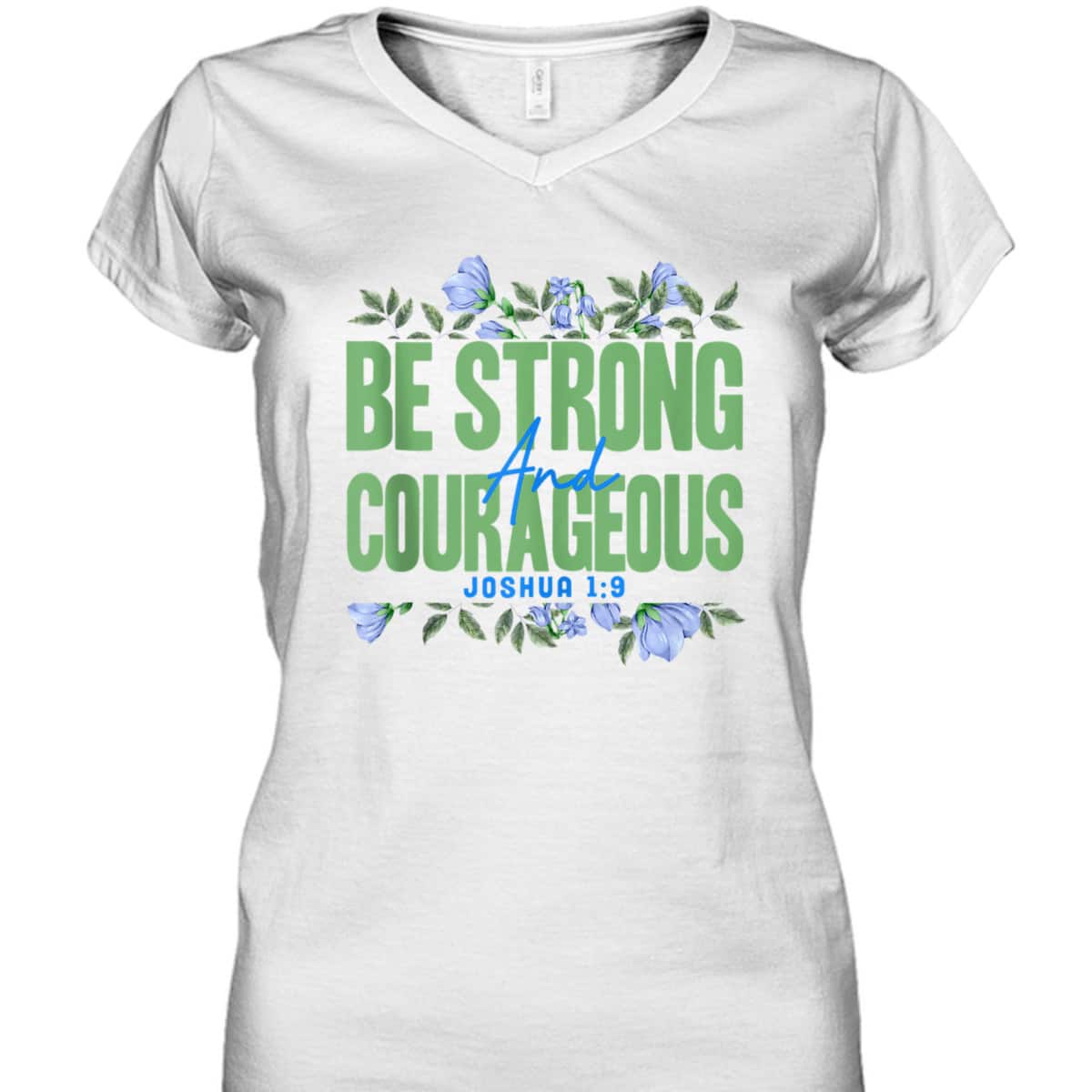 Christian Bible Verse Joshua 19 Flower Butterfly T-Shirt