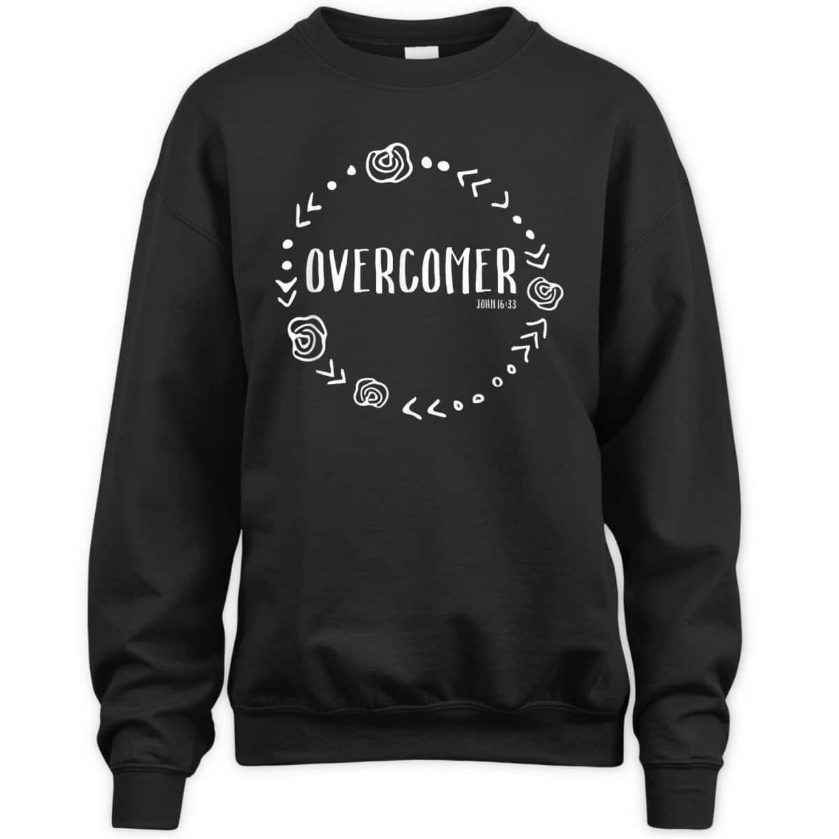 Overcomer Christian Faith John 16:33 Bible Verse Scripture T-Shirt Overcomer Christian Faith John 16:33 Bible Verse Scripture T-Shirt