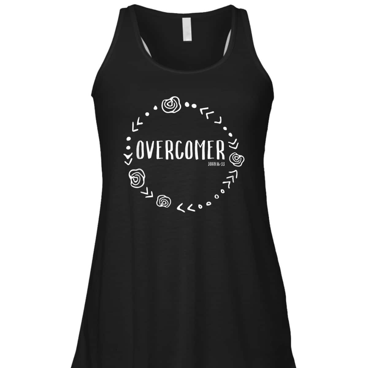 Overcomer Christian Faith John 16:33 Bible Verse Scripture T-Shirt