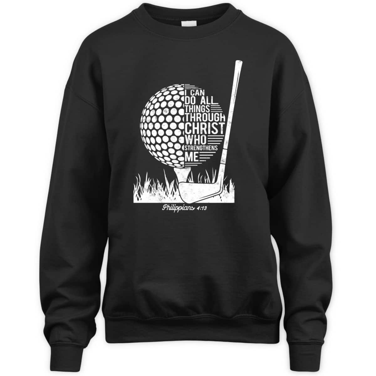 Christian Golf Player I Can Do All Things Philippians 4:13 T-Shirt