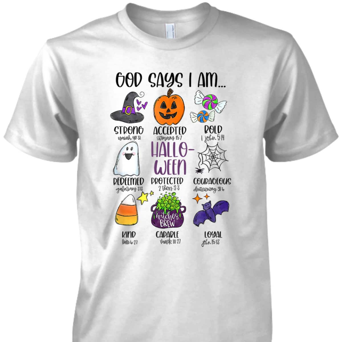 God Says I Am Halloween Christian Jesus Spooky Season T-Shirt God Says I Am Halloween Christian Jesus Spooky Season T-Shirt