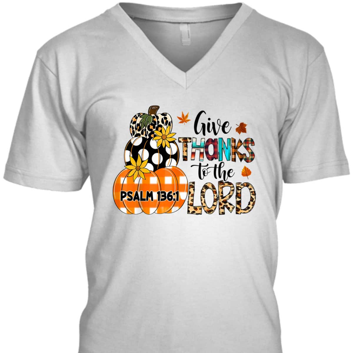 Give Thanks To The Lord Christian Bible Verse Thanksgiving Holiday Plaid T-Shirt Give Thanks To The Lord Christian Bible Verse Thanksgiving Holiday Plaid T-Shirt