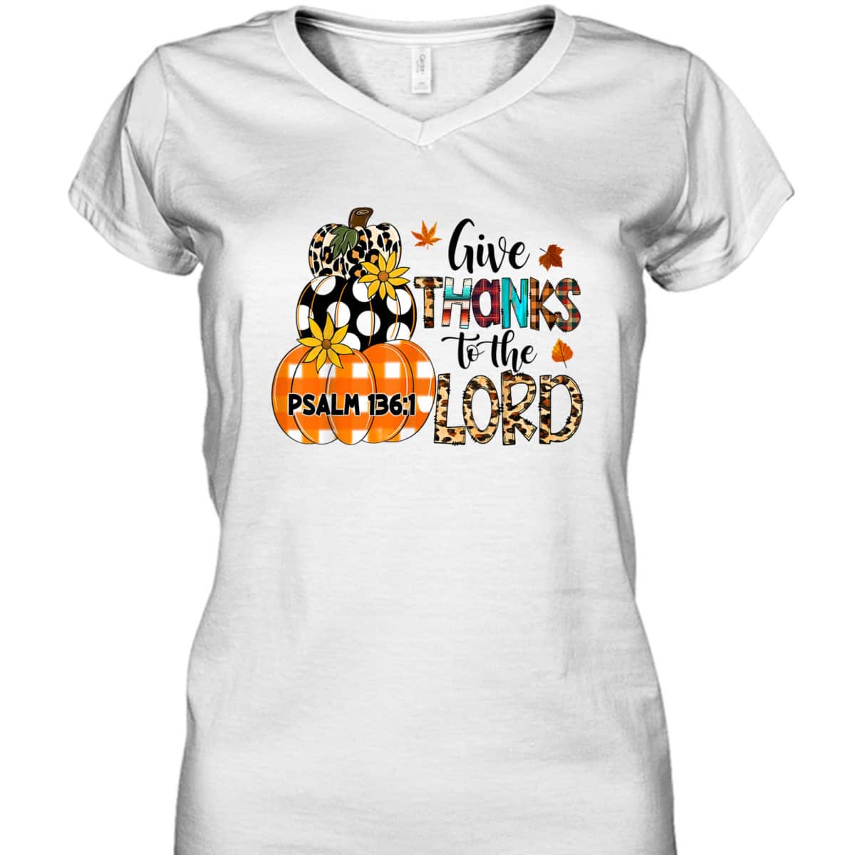 Give Thanks To The Lord Christian Bible Verse Thanksgiving Holiday Plaid T-Shirt Give Thanks To The Lord Christian Bible Verse Thanksgiving Holiday Plaid T-Shirt