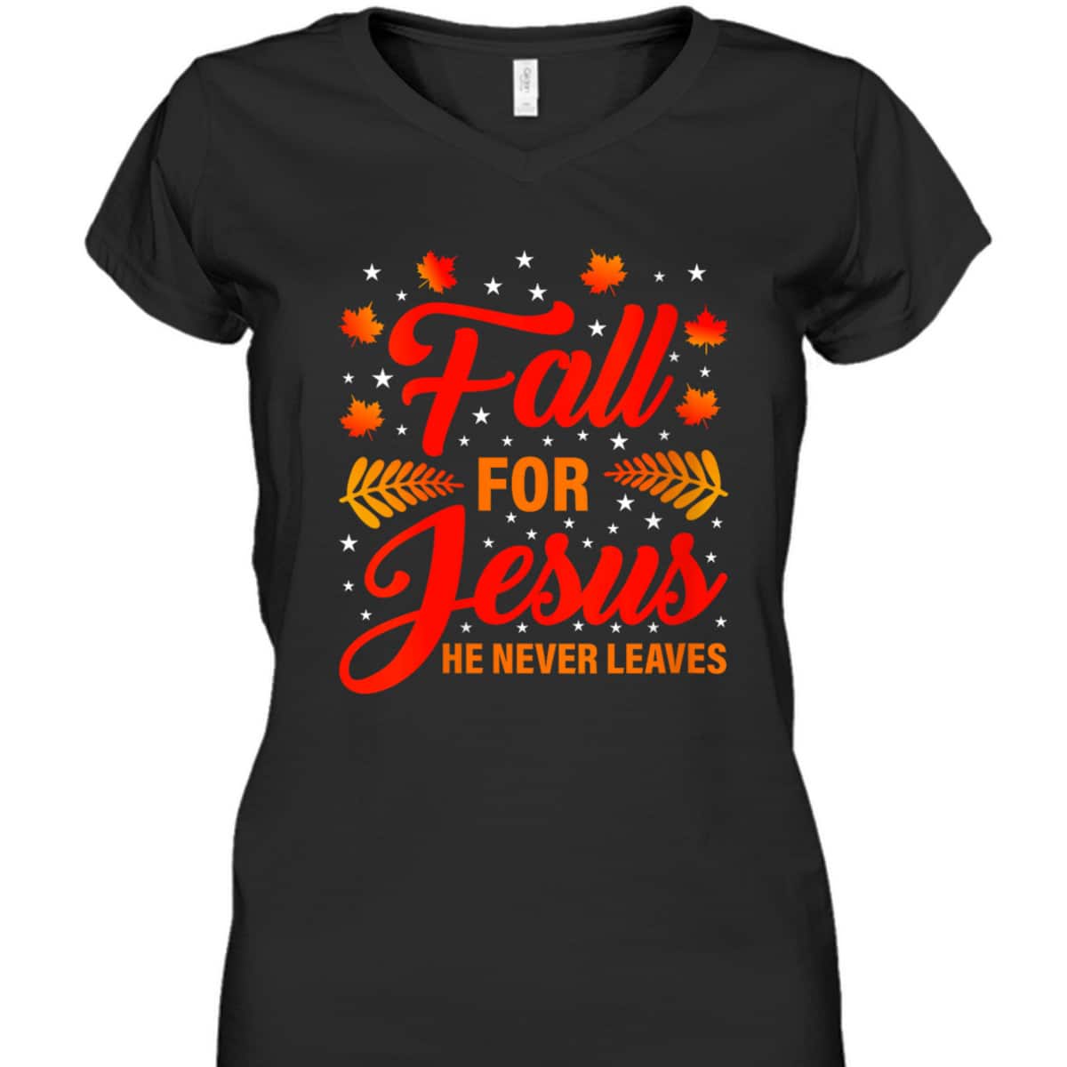 Thanksgiving T-Shirt Fall For Jesus He Never Leaves Christian Halloween Dinner Thanksgiving T-Shirt Fall For Jesus He Never Leaves Christian Halloween Dinner