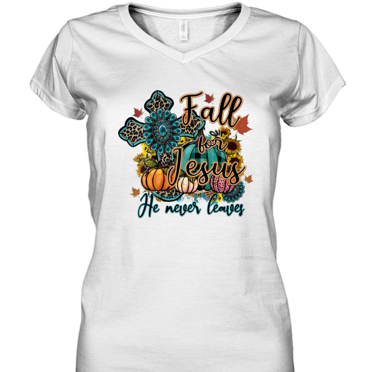 Thanksgiving Halloween Gift Fall For Jesus He Never Leaves Christian Dinner T-Shirt Thanksgiving Halloween Gift Fall For Jesus He Never Leaves Christian Dinner T-Shirt