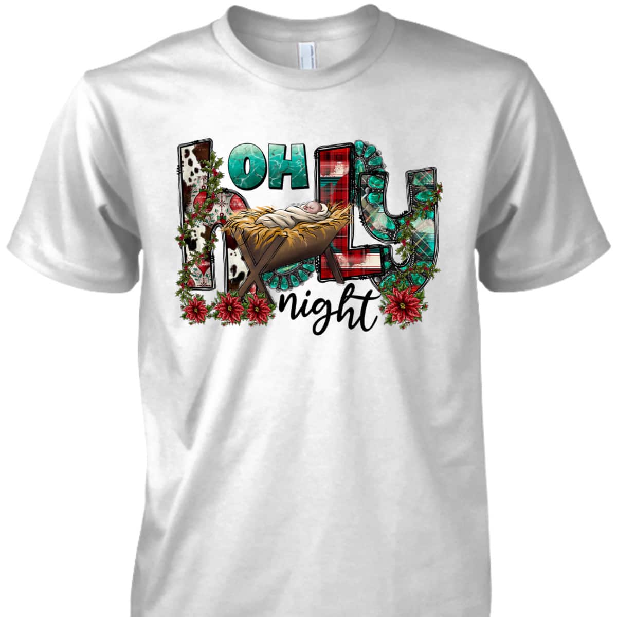 Oh Holy Night Jesus Christian Merry Christmas Xmas Vibes T-Shirt Oh Holy Night Jesus Christian Merry Christmas Xmas Vibes T-Shirt