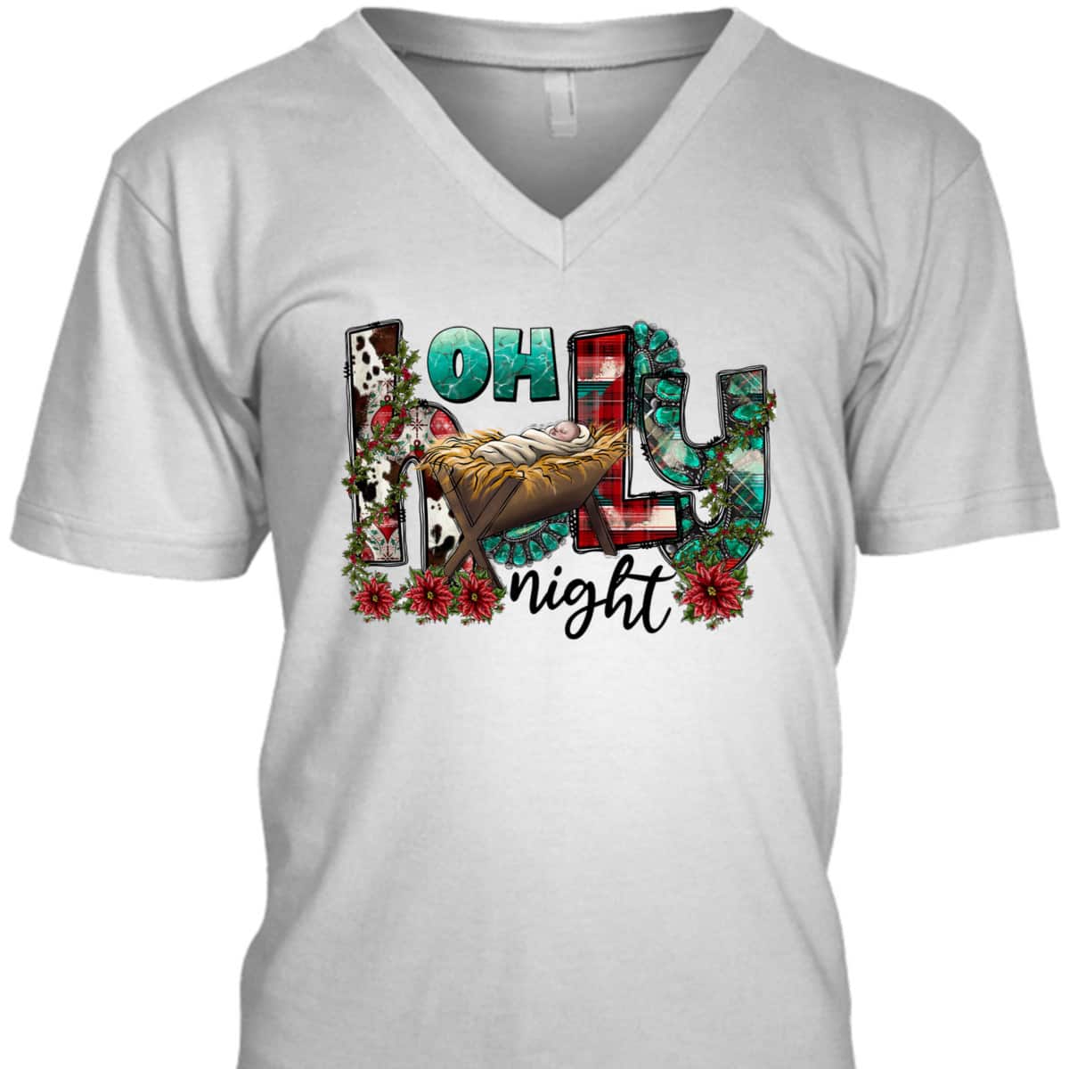 Oh Holy Night Jesus Christian Merry Christmas Xmas Vibes T-Shirt Oh Holy Night Jesus Christian Merry Christmas Xmas Vibes T-Shirt