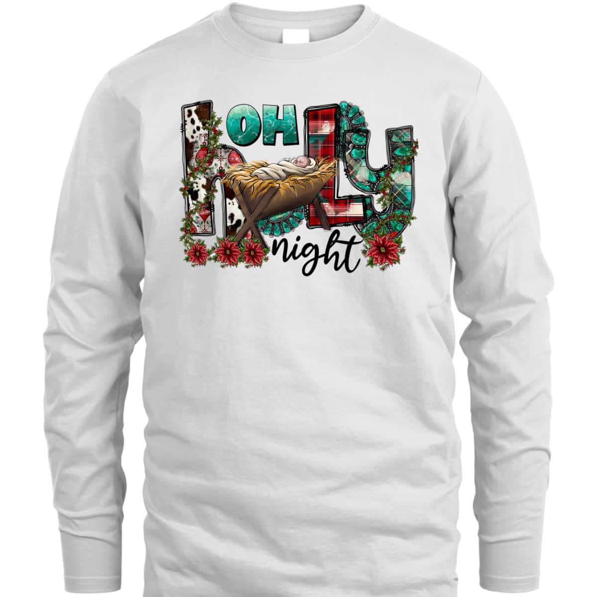Oh Holy Night Jesus Christian Merry Christmas Xmas Vibes T-Shirt Oh Holy Night Jesus Christian Merry Christmas Xmas Vibes T-Shirt