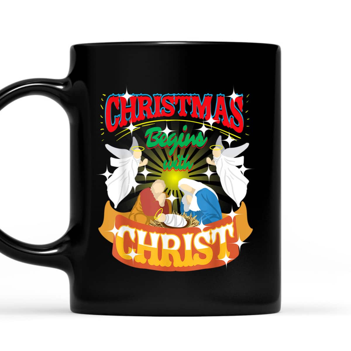 Christmas Begins With Christ Christian Jesus Xmas T-Shirt Christmas Begins With Christ Christian Jesus Xmas T-Shirt