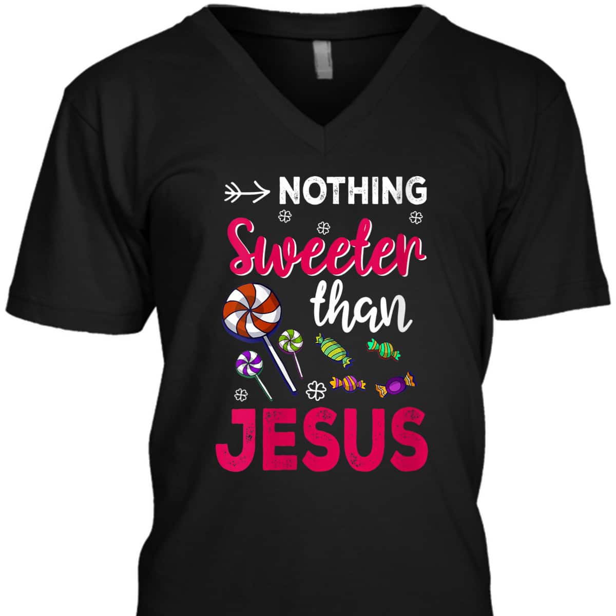 Nothing Sweeter Than Jesus For Christian On Christmas T-Shirt Nothing Sweeter Than Jesus For Christian On Christmas T-Shirt
