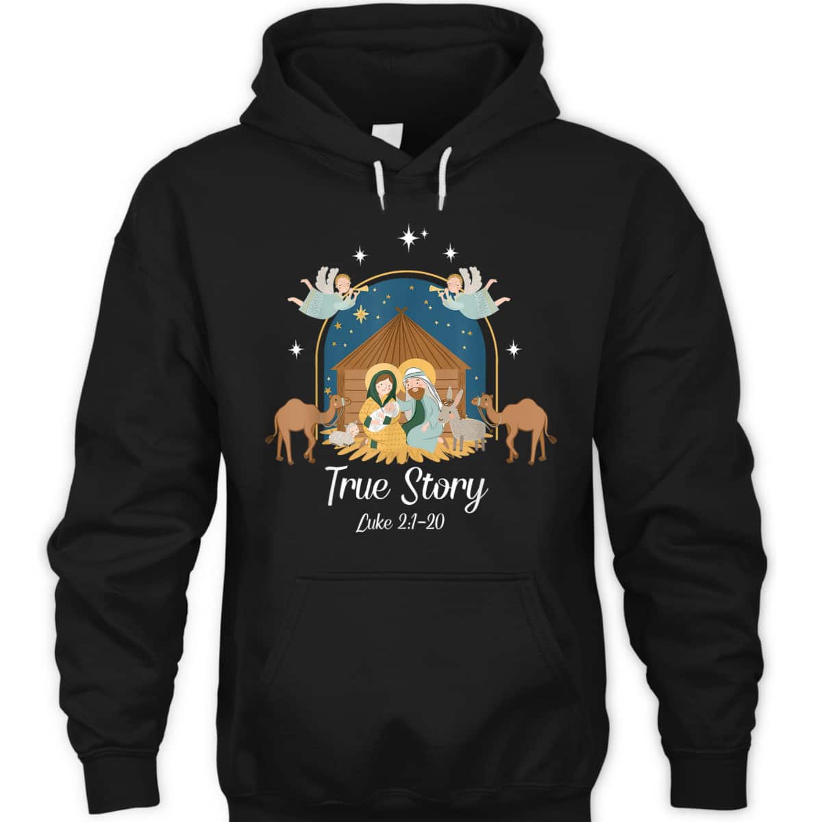 True Story Nativity Scene Christmas Baby Jesus Christian Bible Verse T-Shirt True Story Nativity Scene Christmas Baby Jesus Christian Bible Verse T-Shirt