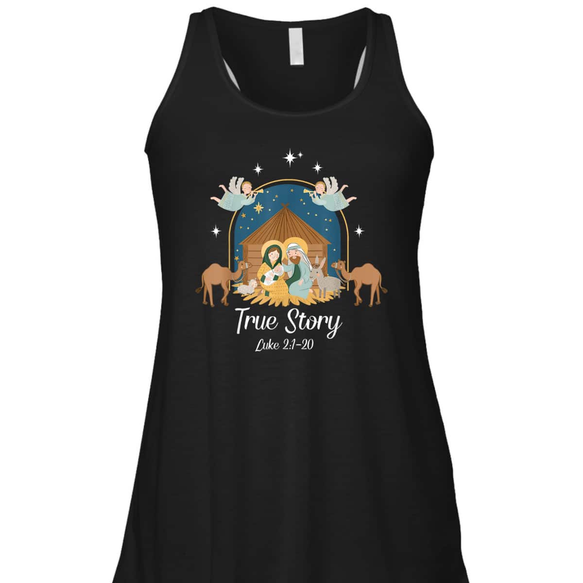 True Story Nativity Scene Christmas Baby Jesus Christian Bible Verse T-Shirt True Story Nativity Scene Christmas Baby Jesus Christian Bible Verse T-Shirt