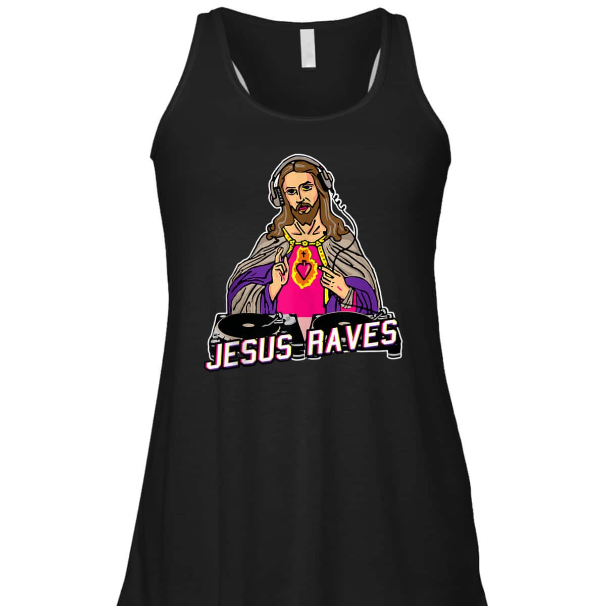 Jesus Raves Christmas EDM Music X-Mas Party Christian DJ T-Shirt Jesus Raves Christmas EDM Music X-Mas Party Christian DJ T-Shirt