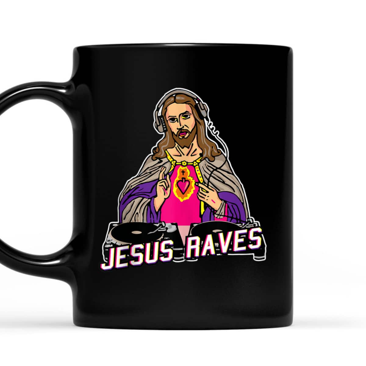 Jesus Raves Christmas EDM Music X-Mas Party Christian DJ T-Shirt Jesus Raves Christmas EDM Music X-Mas Party Christian DJ T-Shirt