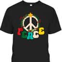Christmas Peace Sign Peace Christmas T-Shirt Christmas Peace Sign Peace Christmas T-Shirt